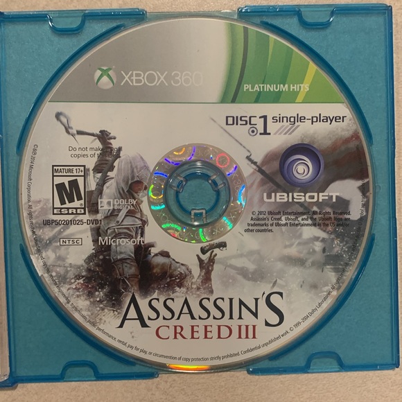 Xbox 360 Assassin’s Creed 3 III game - Picture 2 of 5